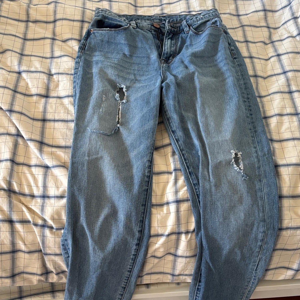 High Rise Blue Jeans